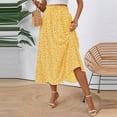 thumbnail image 2 of Mustard Yellow Spandex for Ladies Floral Print Maxi Long Midi Knee High Loose Fit Brunch Boho Skort Juniors 2025 Clothes Trendy XL, 2 of 9