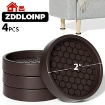 Non Slip Furniture Pads - 2" Anti Skid Caster Cups,4PCS Round Furniture Coasters for Hardwood Floors,Anti Slide Furniture Cup Bed Couch Floor Protectors,Furniture Stoppers to Prevent Sliding(Brown)