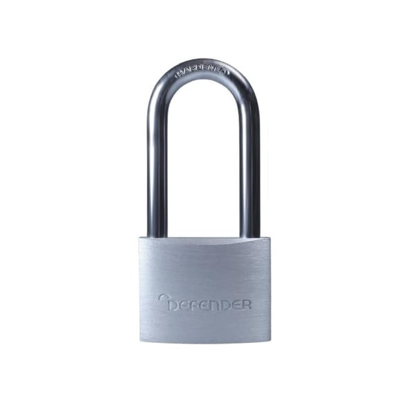 DEFENDER - Aluminium Padlock Keyed Alike Long Shackle 40mm