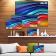 thumbnail image 2 of Designart - Beautiful Fractal Rainbow Waves - Floral Canvas Art Print, 2 of 2