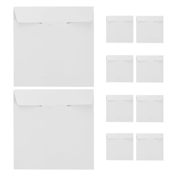 FRCOLOR  10 Pcs Dvd Mailer Boxes Vinyl Record Inner Sleeves Blank CD Leakproof Plug White