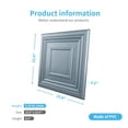 thumbnail image 5 of Matt Gray PVC Decorative Ceiling Tile for Drop in Grid System(12 Tiles), 5 of 8
