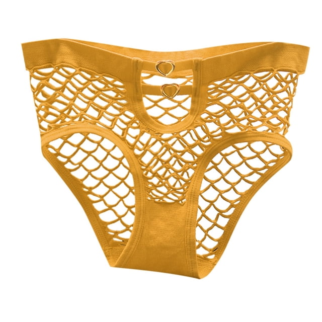Pantalones sexy de malla transparente con cintura baja para mujer - Mezcla de poliéster y algodón - Tallas L-XL