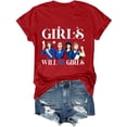 thumbnail image 3 of T-shirts à Manches Courtes Stylés pour Femmes à Imprimé Floral, Col Ras du Cou, Hauts Décontractés pour Tous les Jours et les Voyages, 3 of 4