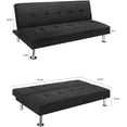 VINEEGO Futon Sofa Bed Modern Design Convertible Folding Linen Lounge