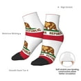 thumbnail image 5 of Breathable Athletic Socks California Cushioned Quarter Socks for Men Women, 5 of 7