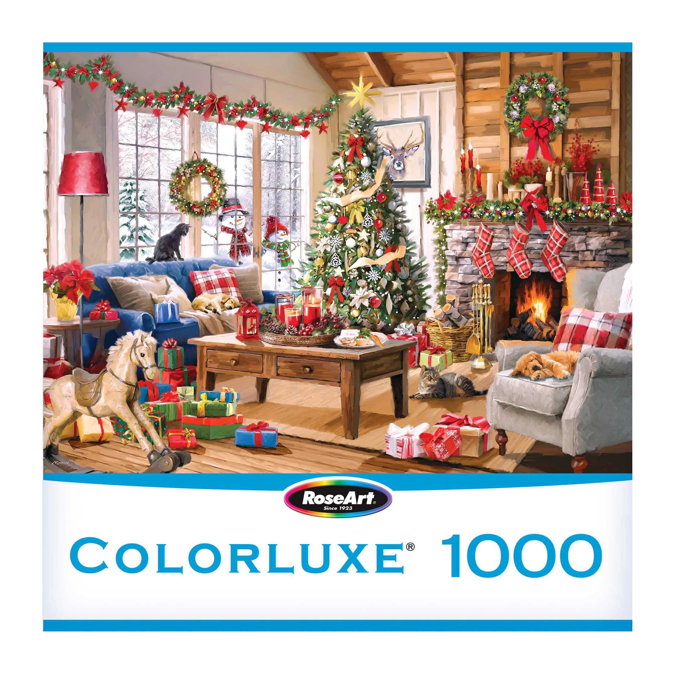 RoseArt - Colorluxe 1000 pièces -Noël douillet - Puzzle à emboîter pour adultes