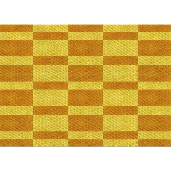 Ahgly Company Indoor Rectangle Patterned Neon Orange Area Rugs, 4' x 6'