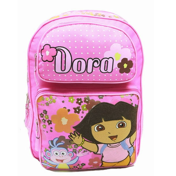 Dora The Explorer - Backpack - Dora the Explorer - Pink Flowers w/Boots ...