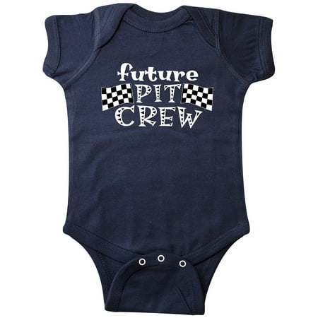 

Inktastic Future Pit Crew Racing Flags Gift Baby Boy or Baby Girl Bodysuit