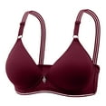 thumbnail image 1 of AWZXDE Womens Bras Lace Back Closure Shaping Cup Adjustable Strap Plus Size Wirefree Comfort Underwear Red, 1 of 8