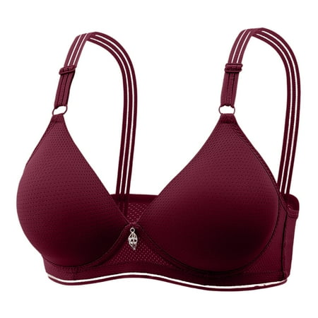 Sopiago Wireless Bralettes for Women Smooth Cotton T-Shirt Bra Pack - Ultra-Soft  Flexible  and Invisible Under Tees Red 40