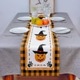 thumbnail image 4 of Halloween Table Runner, Pumpkin Truck Orange Plaid Rustic Table Runner for Holiday Birthday Party Kitchen Dining Table Home Decor,, 4 of 8