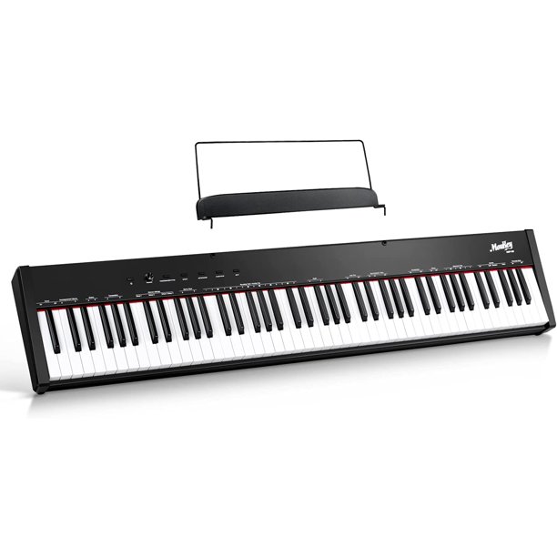 Moukey Piano Keys Keyboard Full Size Half Weighted Digital Keyboard Mep 110 Beginner With Sustaining Pedal Power Supply Walmart Com Moukey Piano Keys Keyboard Full Size Half Weighted Digital Keyboard Mep 110 Beginner With Sustaining Pedal Power Supply Walmart Com