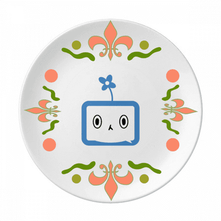 

Clover Lovely Small TV Face Cartoon Flower Ceramics Plate Tableware Dinner Dish