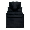 thumbnail image 2 of Ikevan Men'S Autumn Winter Zipper Pure Color Waistcoat Vest Top Hooded Coat Black L, 2 of 6