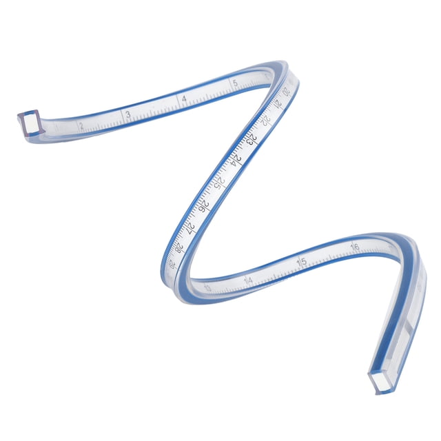 Regla curva de serpiente, regla curva flexible, regla de trazado flexible de plástico, cinta métrica flexible, muy versátil