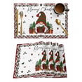 thumbnail image 2 of Christmas Gnome Snowflake Table Runner Cotton Linen Wedding Decor Tablecloth Home Christmas Table Decor Table Runner, 2 of 4