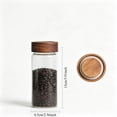 thumbnail image 3 of Glass Spice Jars with Airtight Wood Lids Tall Food Storage Containers with Labels for Pantry Organization Herbs Seasoning Sugar Coffee Beans Tea Canisters, 3 of 7