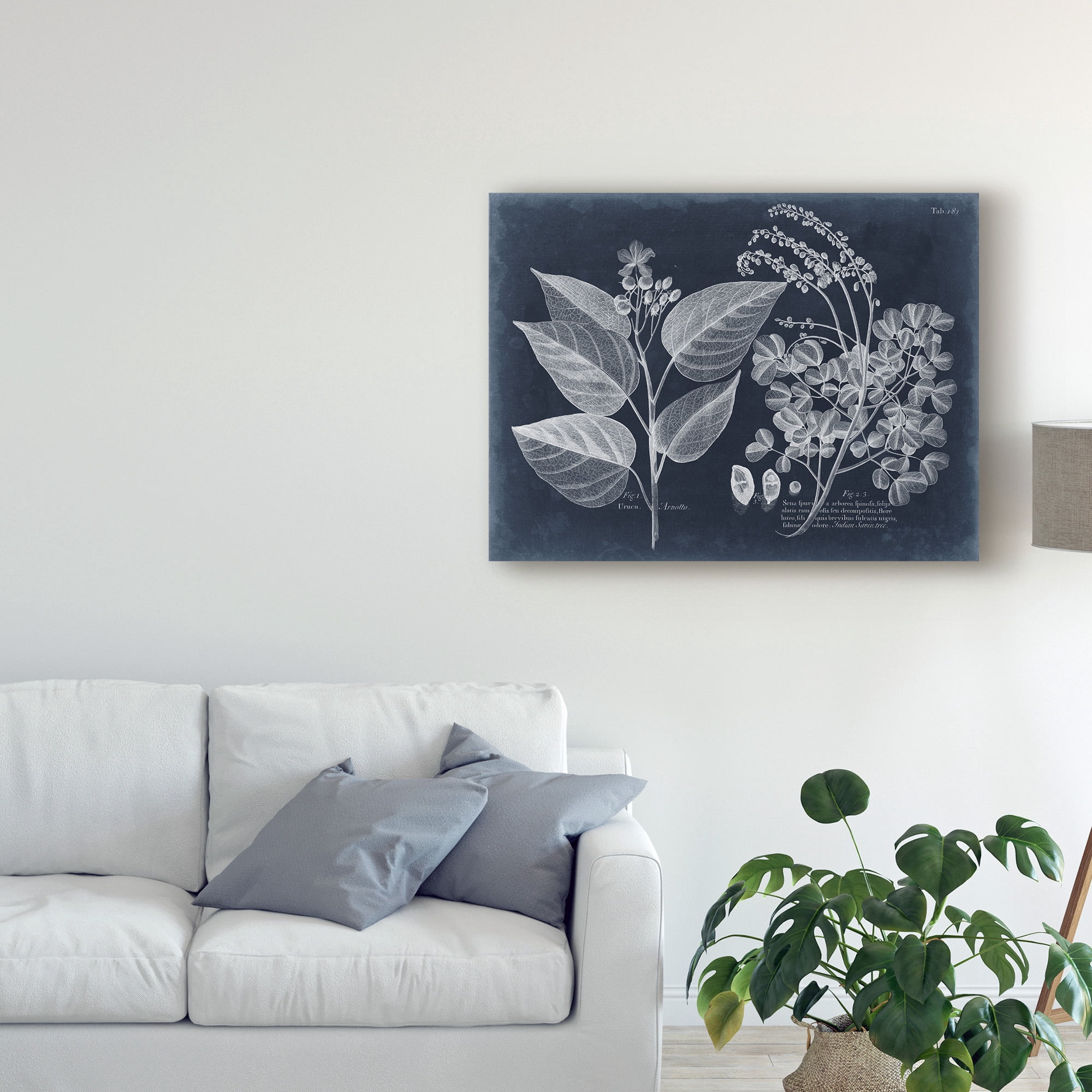 Trademark Fine Art 'Foliage on Navy III' Canvas Art by Vision Studio