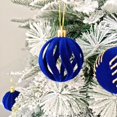 thumbnail image 6 of 30 Pcs 2.4 Inches Velvet Christmas Ball Ornaments, Assorted Styles Flocked Xmas Plastic Ball Small Shatterproof Decorative Hanging Ornament for Family Holiday Party Xmas Tree Hanging Decor, 6 of 9