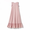 thumbnail image 5 of VBVC Women's Striped Ruffle Trim Sleeveless Maxi Dress , Summer Casual Beach Loose Dress For Women , Ladies' Vacation Long Dress with Pockets,Pink,S-3XL, 5 of 6