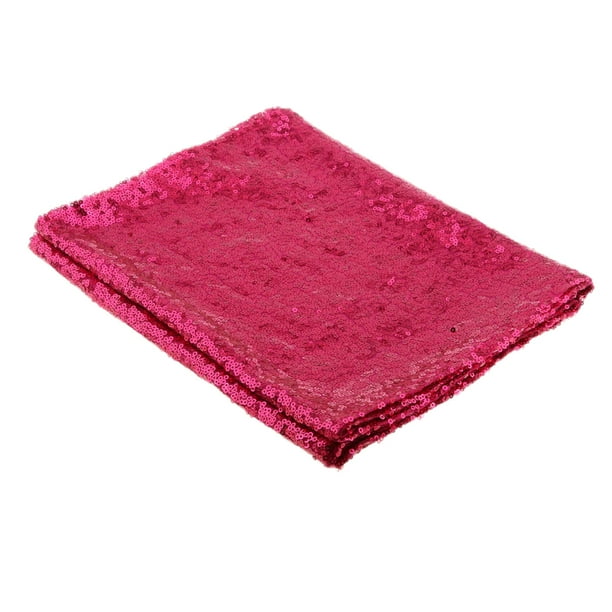 Lentejuela Decorativo Brillo Decorativo Espumoso Holiday Wedding / Table Top Decoration Para año de nuevo / Navidad, 12''x108 '' Rosa roja