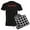 With Checker Pant, variant on CafePress - #I LOVE UKRAINE Design. Buy Now Pajamas - Men's Dark Loose Fit Cotton Pajama Set