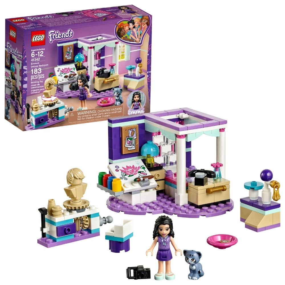 LEGO Friends Emma's Deluxe Bedroom 41342 183 Pieces ...
