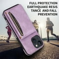 thumbnail image 5 of Nalacover for Apple iPhone 14 Wallet Case with Credit Card Holder Slots Magnetic Closure Kickstand Purse Premium PU Leather+ TPU Shockproof Case for iPhone 14 - Purple, 5 of 6