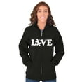 thumbnail image 3 of Love Autism Awareness Puzzle Piece Unisex Fleece Graphic Zip Up Hoodie Brisco Brands 2X, 3 of 5