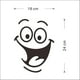 thumbnail image 2 of Pegatina de pared divertida con sonrisa para baño, decoración del hogar, papel tapiz de cocina, decoración de sala de estar, decoración de pared Liv, 2 of 5