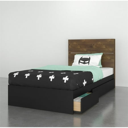 Nexera 2 Piece Twin Size Bedroom Set Truffle Black Walmart