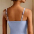 thumbnail image 5 of Blue Tank Tops for Women V Neck In Bra Tank High Strechy Sleeveless Slim Fit Tops Camisole Workout Tops on Sale, 5 of 6