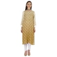 thumbnail image 1 of Bimba Kurti Droite à Imprimé pour Femmes, Col en V, Style Ethnique Traditionnel - Coton Modal, 1 of 7