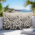 thumbnail image 5 of Outdoor Waterproof Pillow Covers Halloween Black Bat Decorative Throw Pillow Protectors,Seamless Bats on Linen Pillowcase Cushion Cases for Patio Sofa Garden Couch,18x18in,Pack of 2, 5 of 9