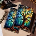 thumbnail image 5 of Spiral Notebook,College Ruled Journal,8.26" x 5.71" 50 Sheets/100 Pages,2 Pack - Colorful Tree With Many Branches And Leaves in The Forest At Night, 5 of 7