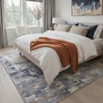 thumbnail image 4 of GENIMO 8'x10' Area Rug for Living Room, Washable Non Slip Soft Modern Abstract Rug for Bedroom Dining Room Home Office, Dusty Denim, 4 of 7
