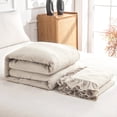thumbnail image 4 of Bedding Bedspread Set Bed King - 3 Pieces Farmhouse Bedspread Skirt Coverlet Bed Spreads Quilt Chic Vintage Bedding Ruffle Bedspread Rustic with 2 Pillow Shams for Bedroom Home Dorm (Wheat, King), 4 of 7