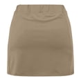 thumbnail image 4 of Felirenzacia Women's Athletic Tennis Skirt Athletic Skirts with Pockets Built in Shorts High Waisted Golf Skort for Workout Pickleball Khaki,XL, 4 of 6