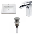 thumbnail image 1 of American Imaginations 21-in. W 1 Hole Ceramic Top Set In White Color - Drain Incl. AI-33063, 1 of 9