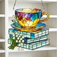 thumbnail image 4 of Acrylic Puzzle Colorful Window Decor, Book-Themed Suncatcher for Home Office Decoration, DIY Light Filtering Art Piece(D), 4 of 5