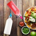 thumbnail image 5 of Lawei Paquete de 6 botellas de plástico para condimentos de 15 oz – Botellas de plástico con tapas y puntas de colores – Perfecto para condimentos, salsa, aderezos para barbacoa, jarabe, artes y manua, 5 of 5
