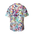 thumbnail image 2 of Fotbe Colorful Watercolor Dots print Short Sleeve Button Down Shirts for Men Casual Summer Beach Wrinkle Free Shirt-Small, 2 of 7