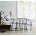 thumbnail image 4 of Cottage Classics Cottage Plaid White and Black Cotton 3-Piece Full/Queen Quilt Set, plaid themed, for Men and Women, OEKO-TEX Certified Confidence, 4 of 5
