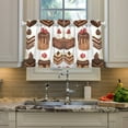 thumbnail image 2 of Yayeee Kitchen Curtains Light Filtering 27"x36" Rod Pocket Short Cafe Window Panel, White Sweet Cakes, 2 of 7
