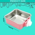 thumbnail image 4 of Barhoo Hanging Stainless Steel Pet Bowl Anti-Spill Fixed Water Feeder for Dogs Cats Rabbits Durable Feeding Station Easy Install Cage Mounted Food Dish Pet Bowl *1, 4 of 8