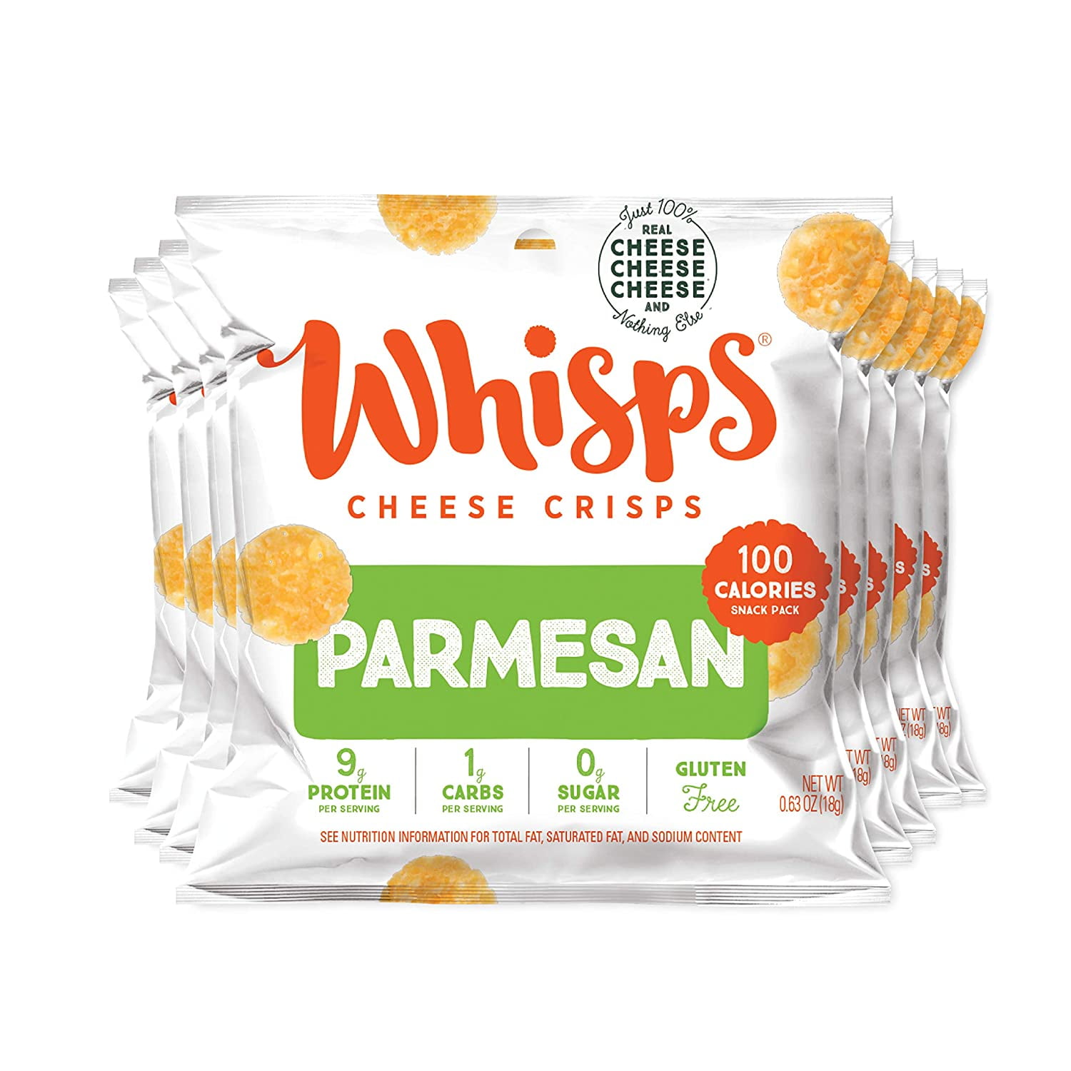 Whisps Parmesan Cheddar Cheese Crisps Back to School Snack, Keto