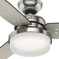 thumbnail image 6 of Hunter 60" 59459 Sentinel LED Ceiling Fan, Brushed Nickel with Light Gray Oak - Indoor Ceiling Fan with Light Kit & Remote Control - For Indoor, Bedroom, & Living Room, 6 of 6