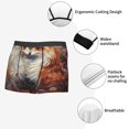 thumbnail image 3 of Pofeuu Romantic Flower Fox Couple Print Men’s Boxer Briefs, Moisture-Wicking Underwear, Regular,Trunk-Large, 3 of 5